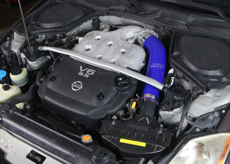 HPS Silicone Air Intake Hose - 2003-2006 Nissan 350Z 3.5L V6 - Blue (57-1591-BLUE)