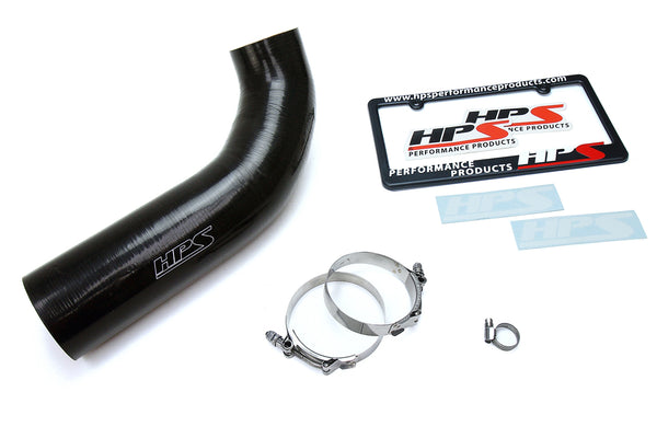 HPS Silicone Air Intake Hose - 2012-2017 Jeep Wrangler JK 3.6L V6 - Black (57-1639-BLK)