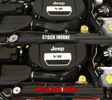 HPS Silicone Air Intake Hose - 2012-2017 Jeep Wrangler JK 3.6L V6 - Blue (57-1639-BLUE)
