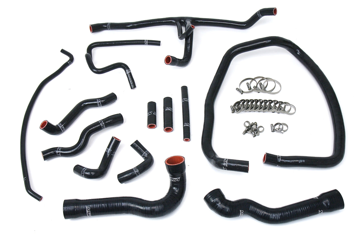 HPS Silicone Radiator and Heater Hoses - 1996-1999 BMW E36 M3 M3 Left Hand Drive - Black (57-1674-BLK)