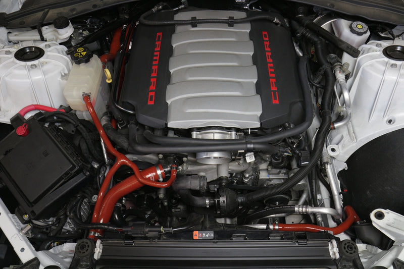 HPS Silicone Radiator and Heater Hoses - 2016-2017 Chevy Camaro SS Coupe 6.2L V8 - Red (57-1707-RED)