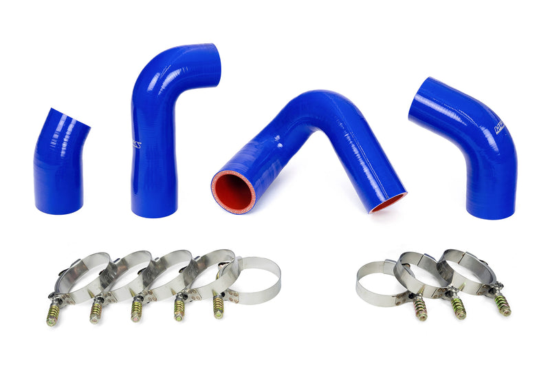 HPS Silicone Transmission Oil Cooler Coolant Hose - 2007-2010 Mack Trucks LEU612 - Blue (57-1708-BLUE)