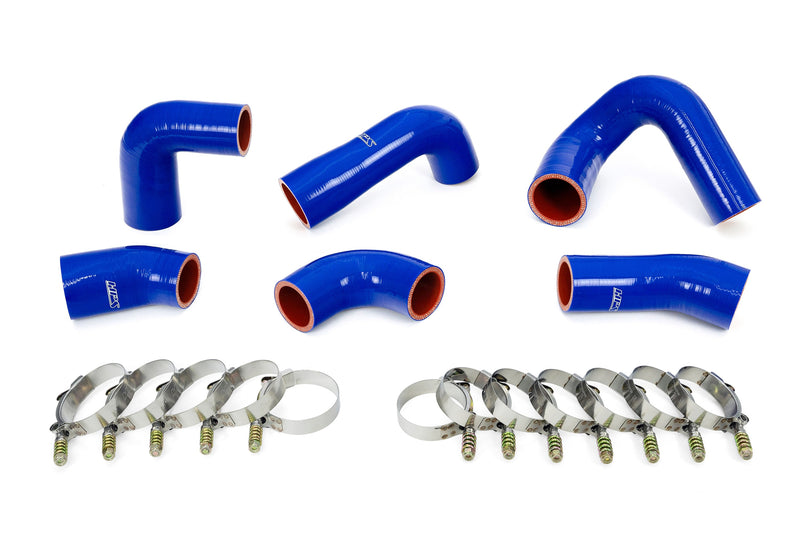 HPS Silicone Transmission Oil Cooler Coolant Hose - 2007-2016 Mack Trucks MP7 Engine - Blue (57-1720-BLUE)