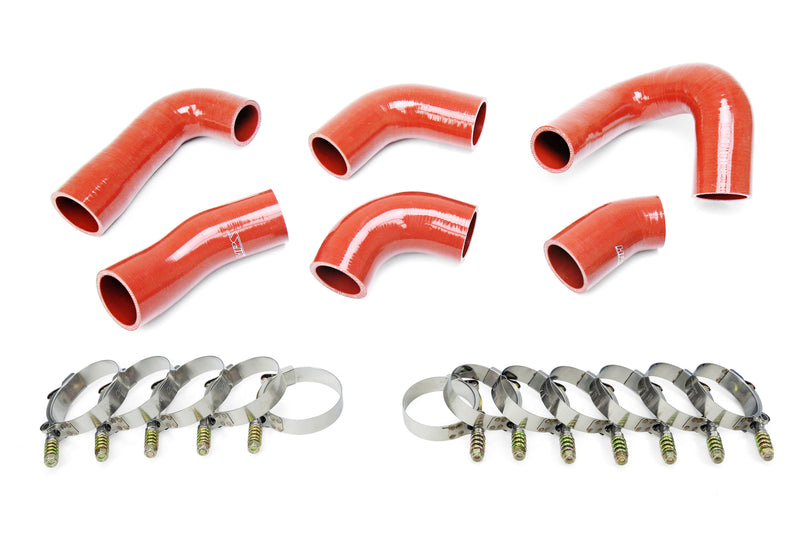 HPS Silicone Transmission Oil Cooler Coolant Hose - 2007-2016 Mack Trucks MP7 Engine - Orange (57-1720)