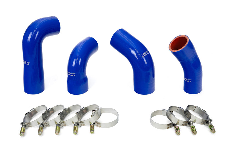 HPS Silicone Transmission Oil Cooler Coolant Hose - 2007-2016 Mack Trucks MP7 Engine - Blue (57-1721-BLUE)