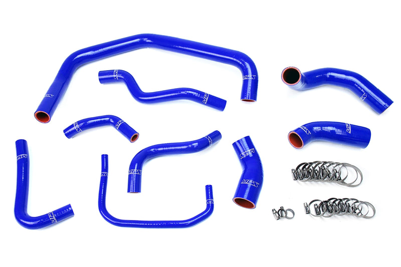 HPS Silicone Radiator Hoses - 2003-2004 Ford Mustang SVT Cobra 4.6L V8 Supercharged - Blue (57-1728-BLUE)