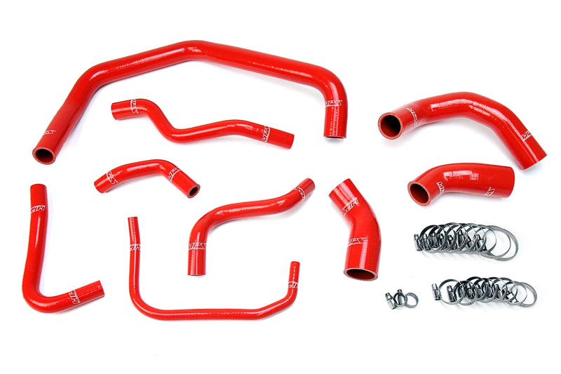 HPS Silicone Radiator Hoses - 2003-2004 Ford Mustang SVT Cobra 4.6L V8 Supercharged - Red (57-1728-RED)