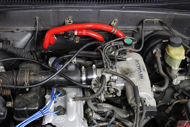 HPS Silicone Heater Hoses - 1995-2004 Toyota Tacoma 2.4L & 2.7L 4Cyl - Red (57-1746H-RED)