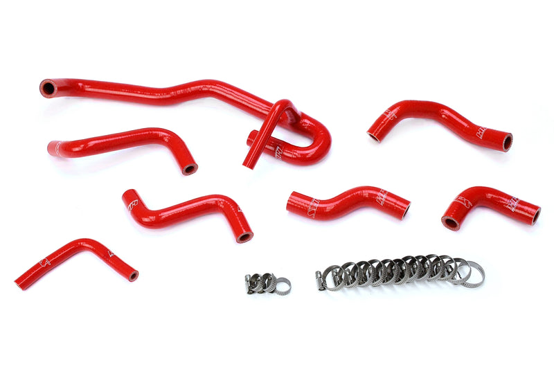 HPS Silicone Heater Hoses - 1989-1992 Toyota 4Runner 3.0L V6 with Rear Heater Left Hand Drive - Red (57-1766-RED)