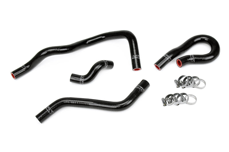 HPS Silicone Heater Hoses - 1996-2000 Honda Civic CX DX LX 1.6L D16 SOHC - Black (57-1773-BLK)