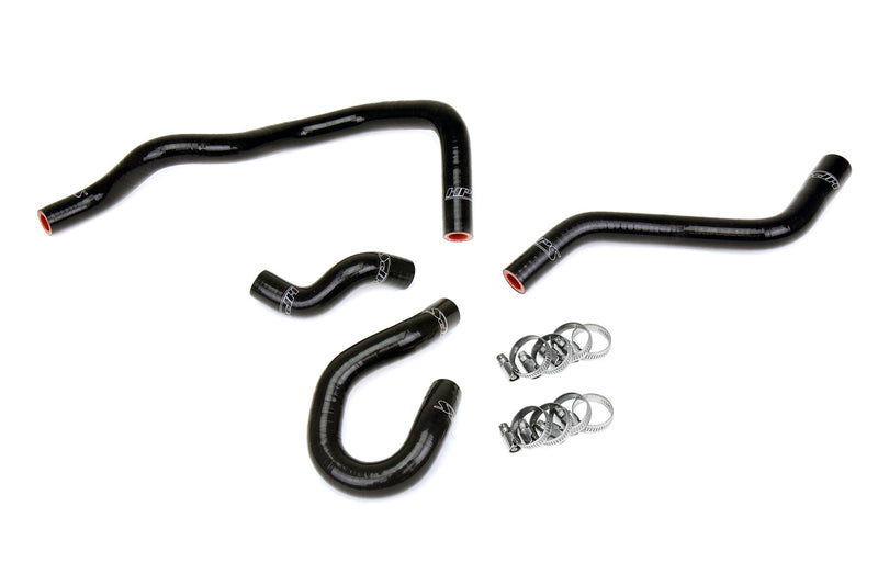 HPS Silicone Heater Hoses - 1996-2000 Honda Civic EX HX 1.6L D16 SOHC - Black (57-1774-BLK)