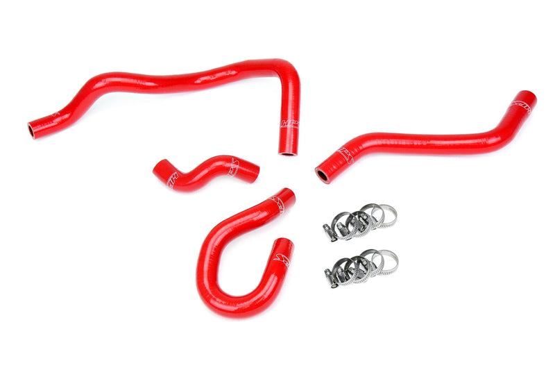 HPS Silicone Heater Hoses - 1996-2000 Honda Civic EX HX 1.6L D16 SOHC - Red (57-1774-RED)