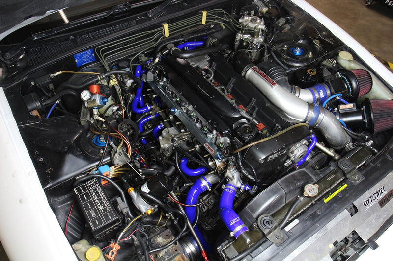 HPS Silicone Radiator and Heater Hoses - 1989-1994 Nissan Skyline GTR R32 RB26DETT Twin Turbo - Blue (57-1782-BLUE)