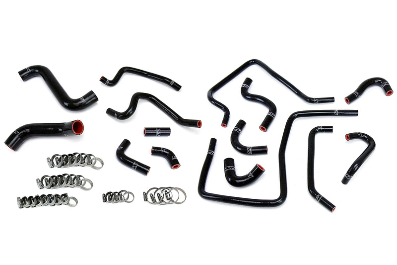 HPS Silicone Radiator, Heater and ancillary Hoses - 2002-2003 Subaru Impreza WRX 2.0L Turbo - Black (57-1812-BLK)