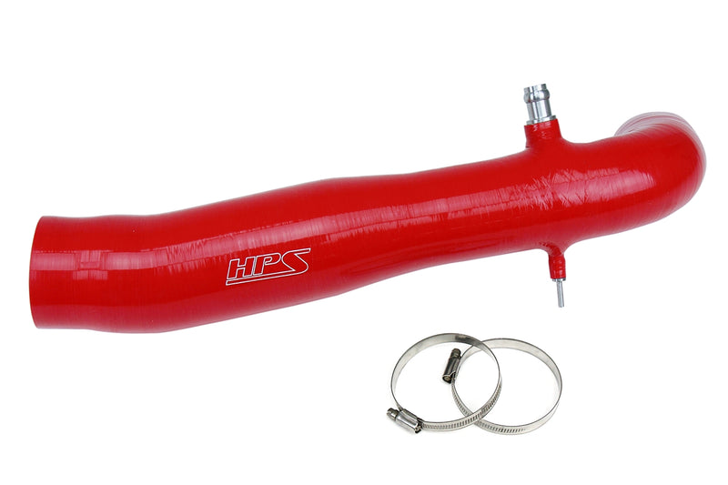 HPS Silicone Air Intake Hose - 2005-2023 Toyota Tacoma 2.7L 4Cyl - Red (57-1827-RED)