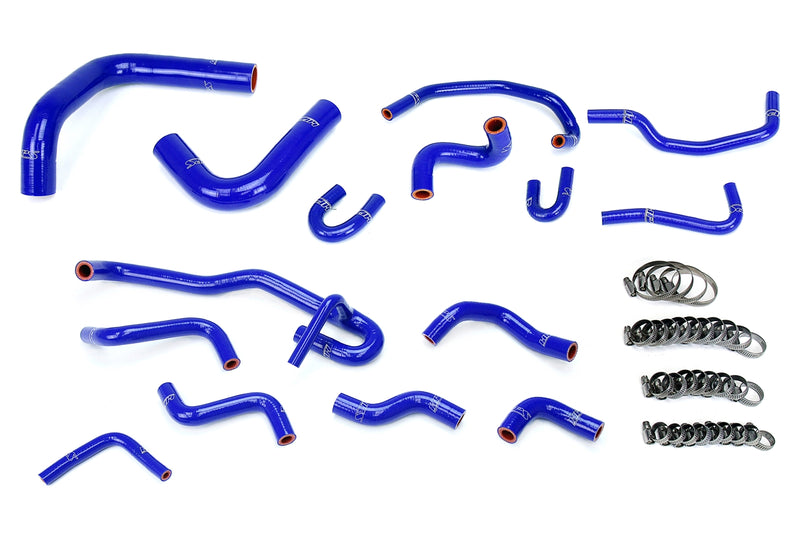 HPS Silicone Radiator and Heater Hoses - 1989-1992 Toyota 4Runner 3.0L V6 with rear heater Left Hand Drive - Blue (57-1831-BLUE)