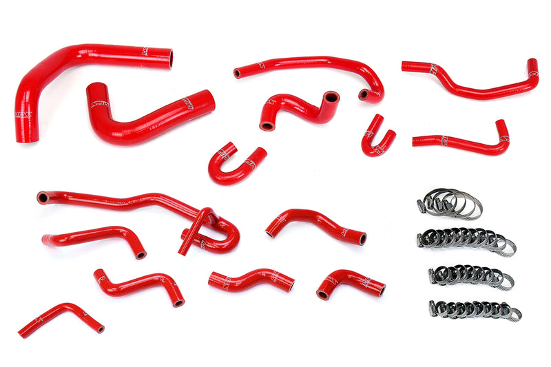 HPS Silicone Radiator and Heater Hoses - 1989-1992 Toyota 4Runner 3.0L V6 with rear heater Left Hand Drive - Red (57-1831-RED)