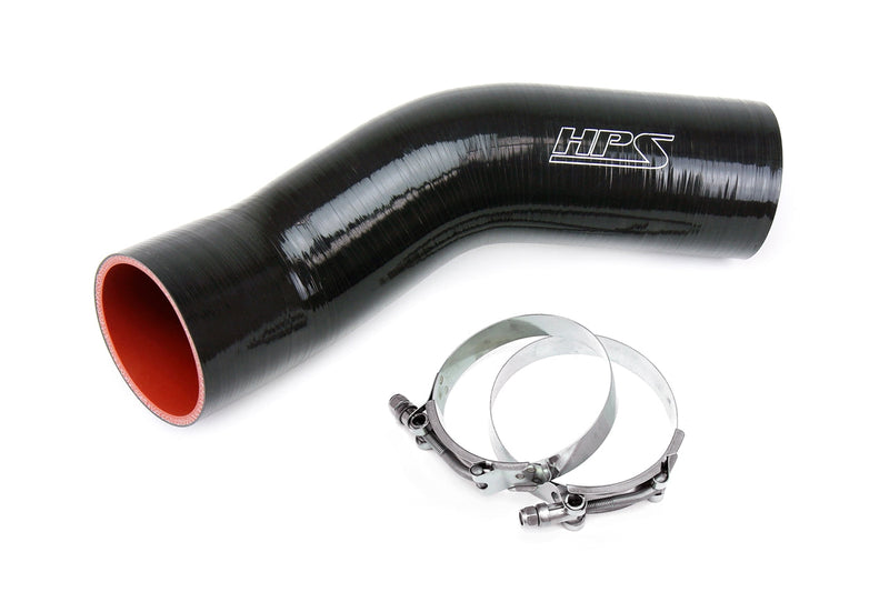 HPS Silicone Air Intake Hose - 1993-1994 Toyota Land Cruiser FJ80 4.5L 1FZ-FE - Black (57-1879-BLK)