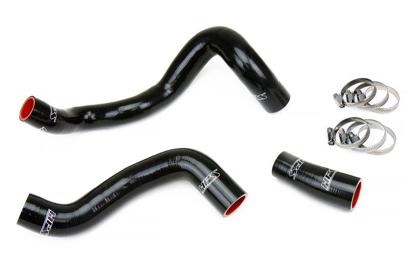 HPS Silicone Radiator Hoses - 2016-2018 Ford Focus RS 2.3L Turbo - Black (57-1886-BLK)