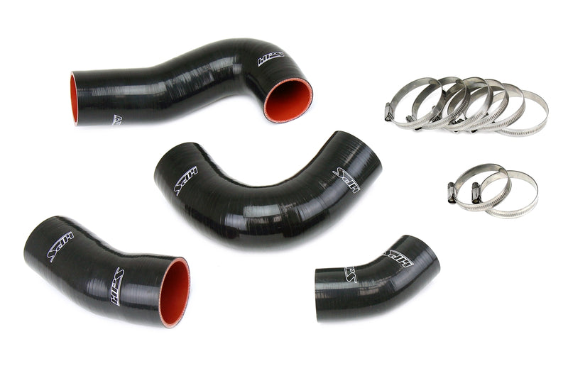 HPS Silicone Intercooler Hoses - 2019-2020 Volkswagen GTI 2.0L Turbo - Black (57-1949-BLK)