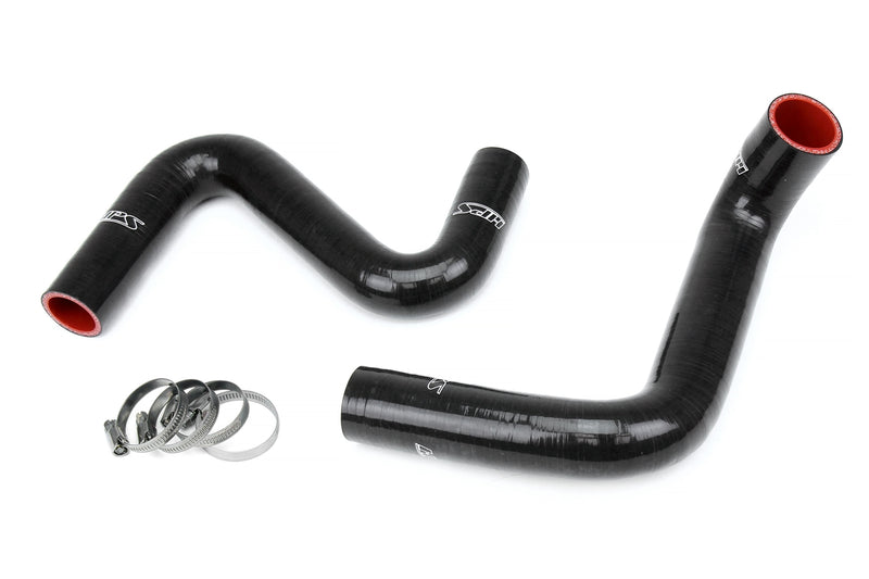 HPS Silicone Radiator Hoses - 1989-1998 Nissan 240SX with LS Swap (LS1 water pump, KOYO S13/S14 V8 swap radiator) - Black (57-1957-BLK)