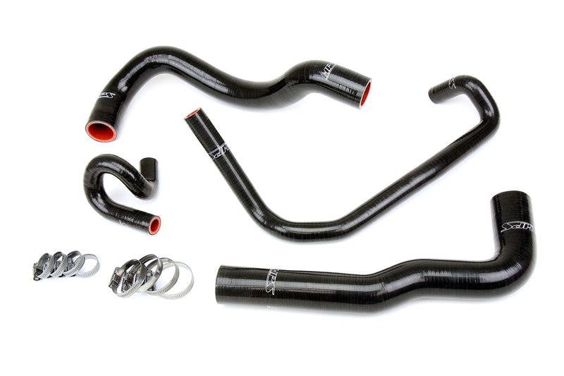 HPS Silicone Radiator and Heater Hoses - 2001-2005 Lexus IS300 with 1JZ-GTE VVT-i from JZS170 Toyota Crown and IS300 OEM style radiator - Black (57-1960-BLK)