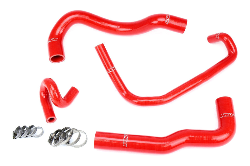 HPS Silicone Radiator and Heater Hoses - 2001-2005 Lexus IS300 with 1JZ-GTE VVT-i from JZS170 Toyota Crown and IS300 OEM style radiator - Red (57-1960-RED)