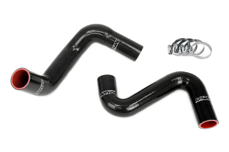 HPS Silicone Radiator Hoses - 1989-1998 Nissan 240SX with LS Swap (LS3/LS7 water pump, 8 o'clock thermostat, SR20DET radiator) - Black (57-1992-BLK)