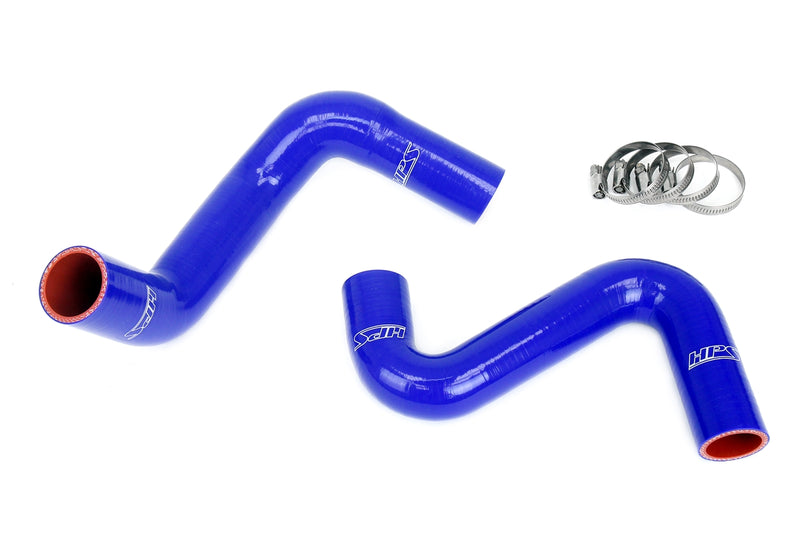 HPS Silicone Radiator Hoses - 1989-1998 Nissan 240SX with LS Swap (LS3/LS7 water pump, 8 o'clock thermostat, SR20DET radiator) - Blue (57-1992-BLUE)