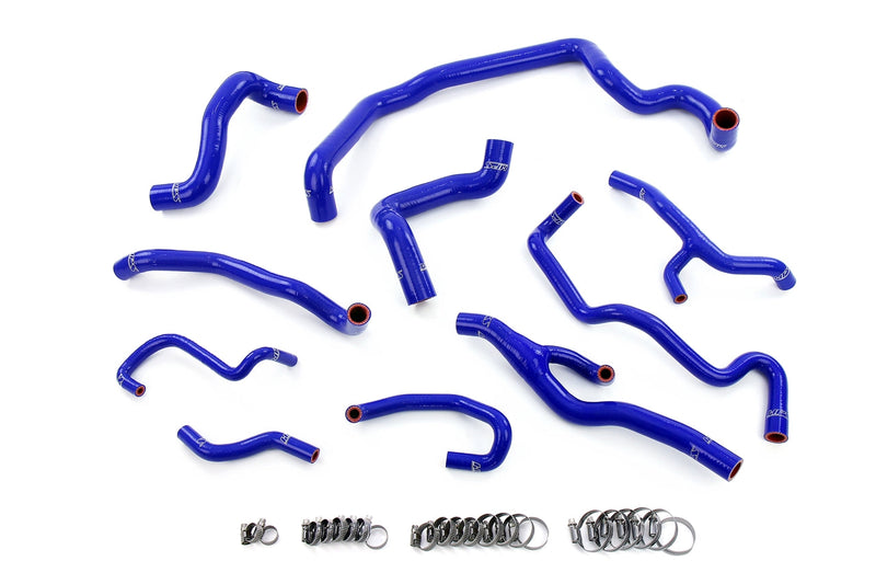 HPS Silicone Radiator, Heater, water pump, expansion tank coolant Hoses - 2011-2015 Mini Cooper 1.6L Turbo (N18) Auto Trans - Blue (57-1998-BLUE)