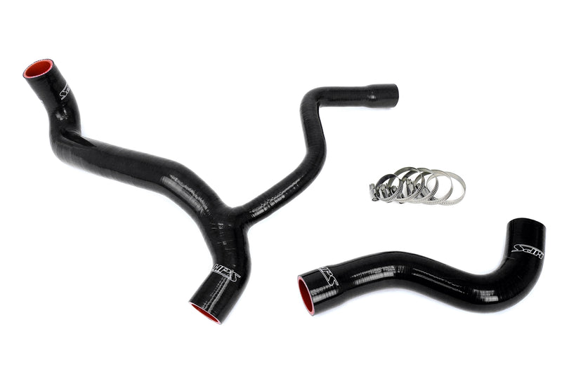 HPS Silicone Radiator Hoses - 1986-1987 Mercedes-Benz 190E 2.3-16 Sedan 2.3L DOHC - Black (57-2040-BLK)