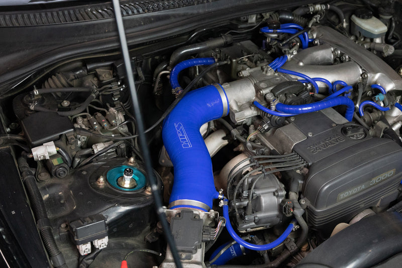 HPS Silicone Air Intake Hose - 1993-1996 Toyota Supra 3.0L Non Turbo MK4 2JZ-GE - Black (57-2051-BLK)