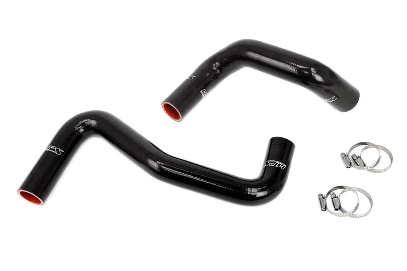 HPS Silicone Radiator Hoses - 1989-1998 Nissan 240SX with LS Swap (LS1 water pump, 8 o'clock thermostat, SR20DET radiator) - Black (57-2058-BLK)