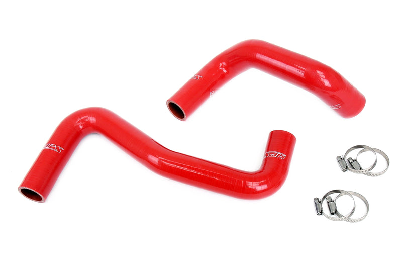 HPS Silicone Radiator Hoses - 1989-1998 Nissan 240SX with LS Swap (LS1 water pump, 8 o'clock thermostat, SR20DET radiator) - Red (57-2058-RED)