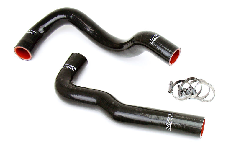 HPS Silicone Radiator Hoses - 2001-2005 Lexus IS300 with 1JZ-GTE Swap and IS300 OEM style radiator - Black (57-2066-BLK)