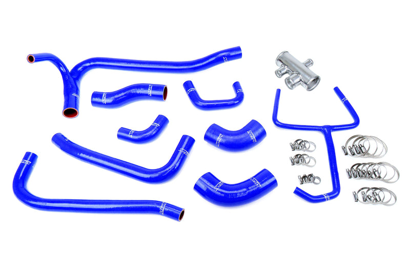 HPS Silicone Radiator Hoses - 2007-2014 Ford Mustang GT500 5.4L 5.8L Supercharged - Blue (57-2069-BLUE)