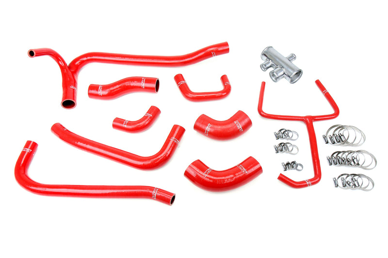 HPS Silicone Radiator Hoses - 2007-2014 Ford Mustang GT500 5.4L 5.8L Supercharged - Red (57-2069-RED)