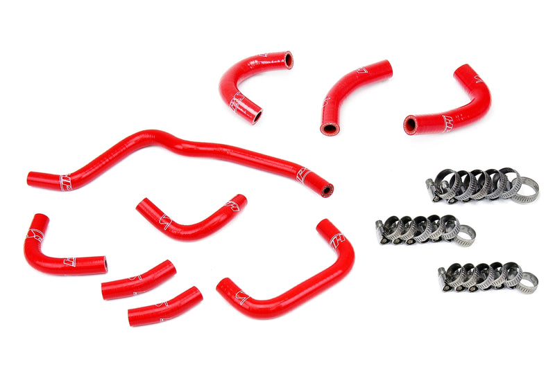 HPS Silicone Oil cooler and throttle body Hoses - 2000-2003 Honda S2000 2.0L F20C AP1 - Red (57-2079-RED)