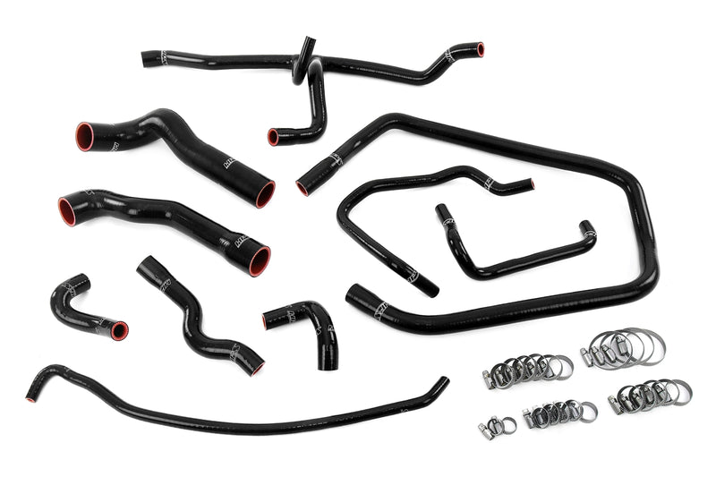 HPS Silicone Radiator, Heater, throttle body and expansion tank coolant Hoses - 1992-1995 BMW 325i 325is 2.5L E36 M50 - Black (57-2083-BLK)