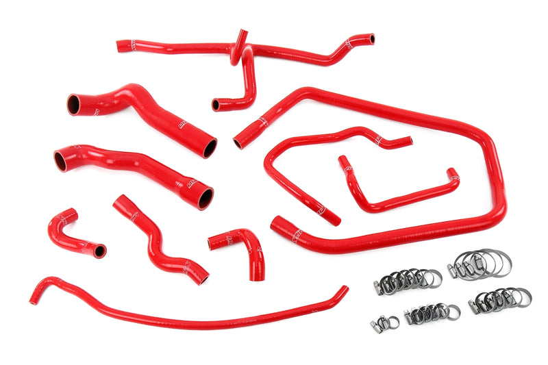 HPS Silicone Radiator, Heater, throttle body and expansion tank coolant Hoses - 1992-1995 BMW 325i 325is 2.5L E36 M50 - Red (57-2083-RED)