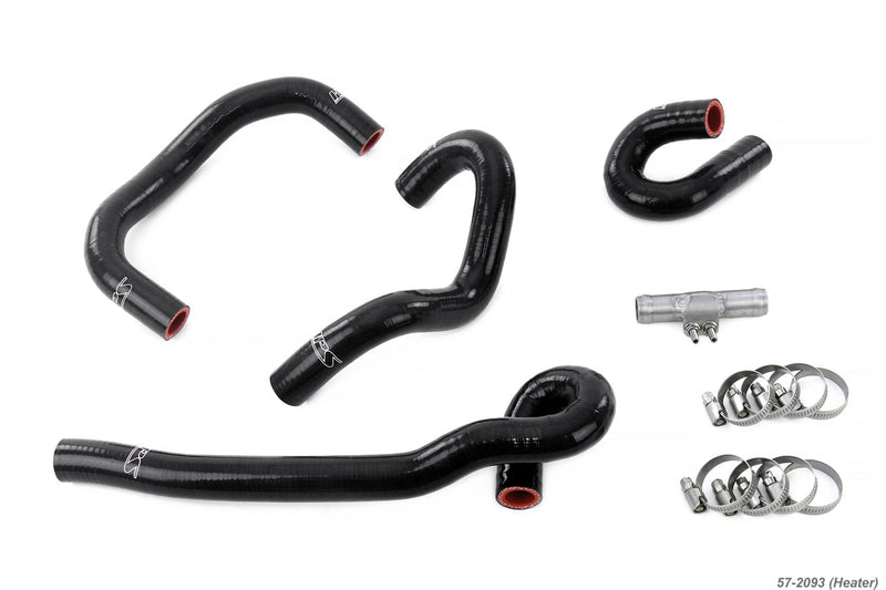 HPS Silicone Heater Hoses - 1995-1998 Nissan Skyline GTR R33 RB26DETT Twin Turbo - Black (57-2093-BLK)