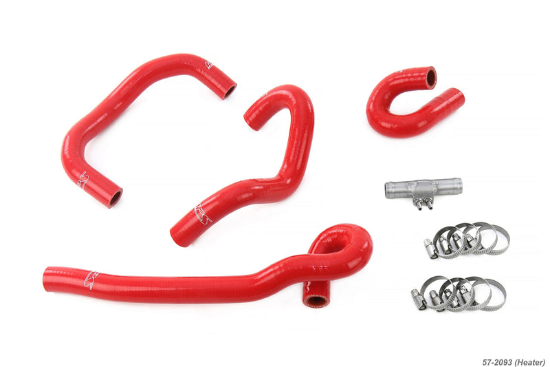HPS Silicone Heater Hoses - 1995-1998 Nissan Skyline GTR R33 RB26DETT Twin Turbo - Red (57-2093-RED)
