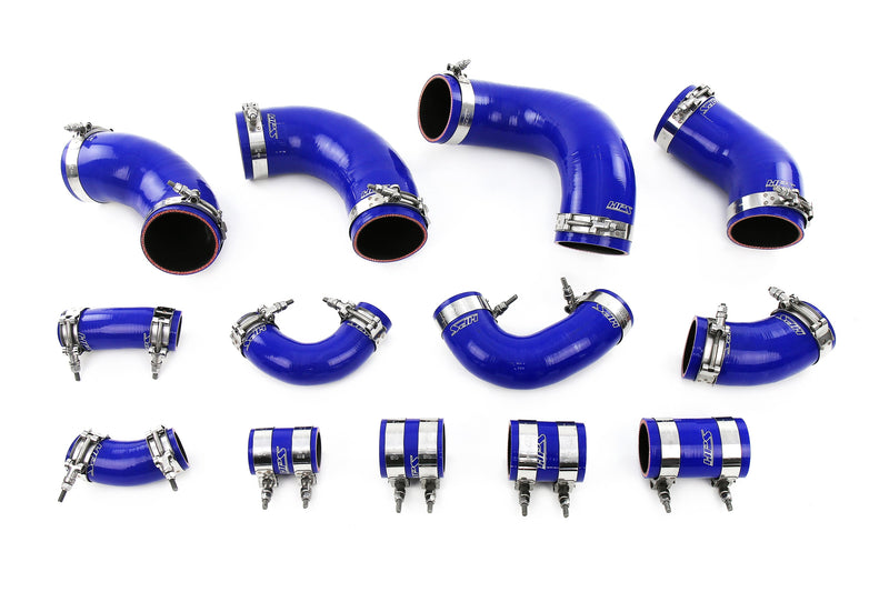 HPS Silicone Intercooler Hoses - 1995-1998 Nissan Skyline GT-R R33 RB26DETT - Blue (57-2097-BLUE)