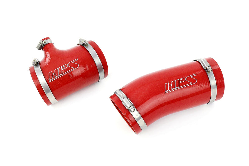 HPS Silicone Air Intake Hose - 1991-1992 Toyota Land Cruiser FJ80 4.0L 3F-E - Red (57-2104-RED)