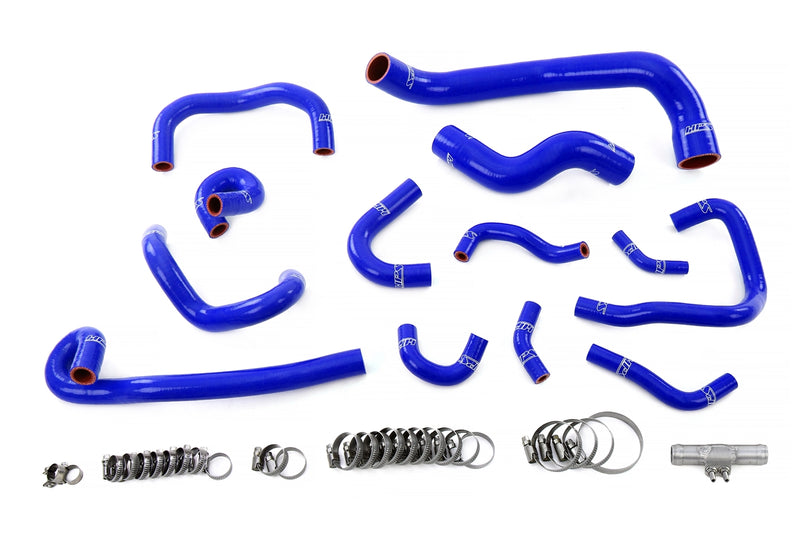 HPS Silicone Radiator, Heater and ancillary Hoses - 1995-1998 Nissan Skyline GTR R33 RB26DETT Twin Turbo - Blue (57-2135-BLUE)