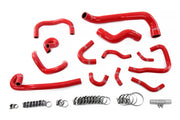 HPS Silicone Radiator, Heater and ancillary Hoses - 1995-1998 Nissan Skyline GTR R33 RB26DETT Twin Turbo - Red (57-2135-RED)