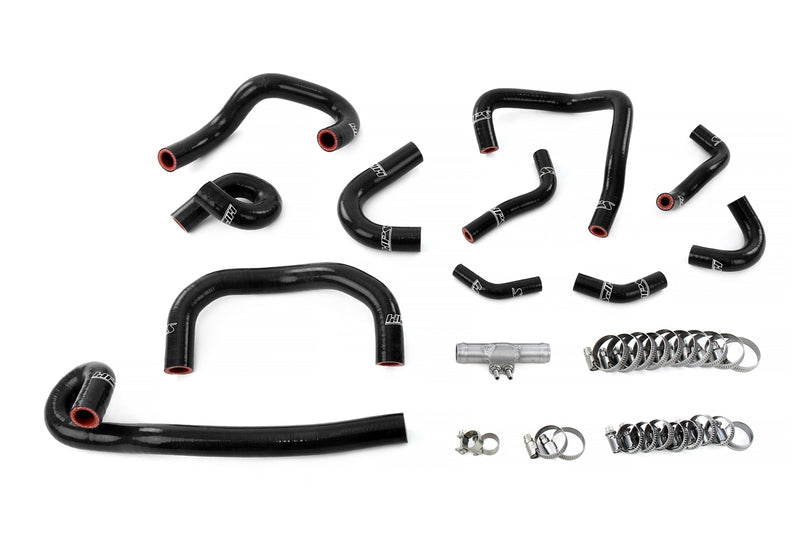 HPS Silicone Heater and ancillary Hoses - 1995-1998 Nissan Skyline GTR R33 RB26DETT Twin Turbo - Black (57-2139-BLK)