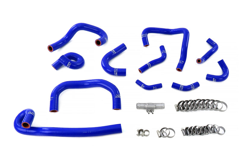 HPS Silicone Heater and ancillary Hoses - 1995-1998 Nissan Skyline GTR R33 RB26DETT Twin Turbo - Blue (57-2139-BLUE)