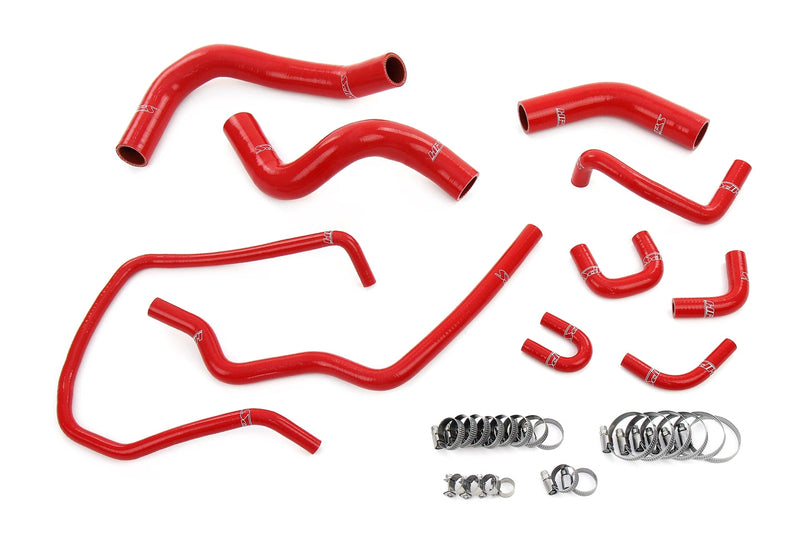 HPS Silicone Radiator, by-pass, throttle body coolant Hoses - Red (57-2167-RED)