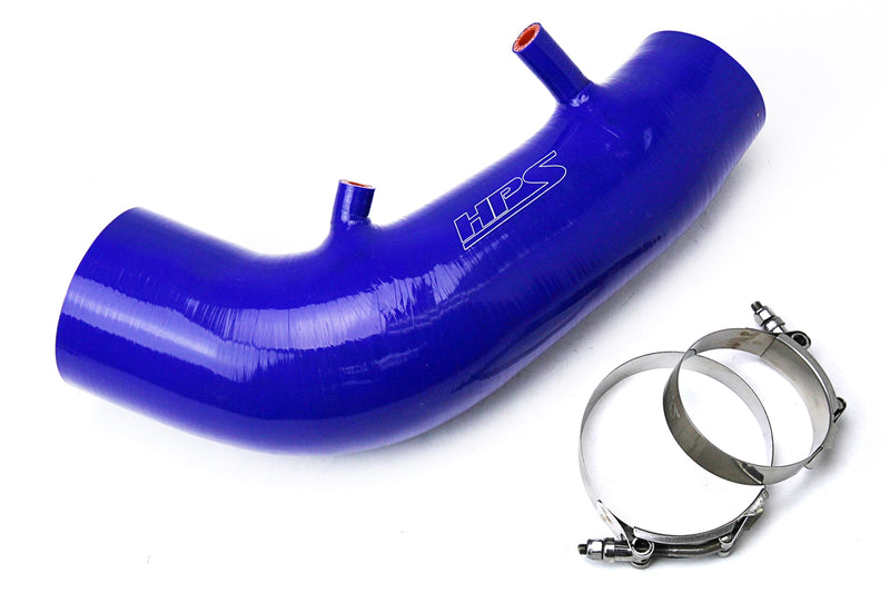 HPS Silicone Air Intake Hose - 2006-2009 Honda S2000 AP2 2.2L F22 drive-by-wire - Blue (57-3004-BLUE)